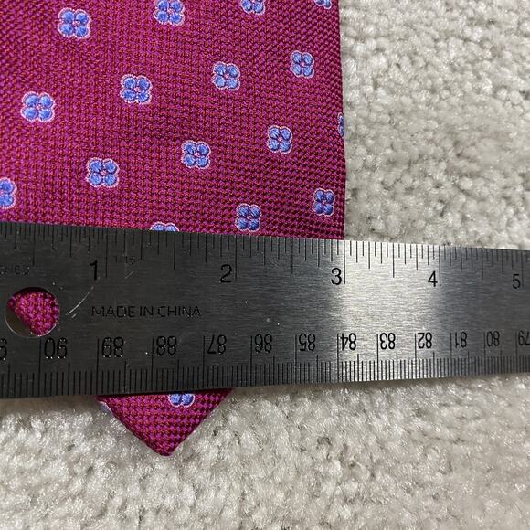 Ike Behar Tie Mens Silk Floral Woven Italy Hand Tailored Classic USA Designer - Picture 5 of 6